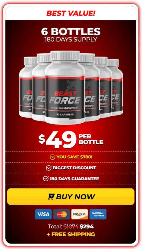 Beast Force 6 Bottles Discount Deal